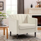 White / Blue / Green / Black Tufted Upholstered Accent Chair, Single Seat