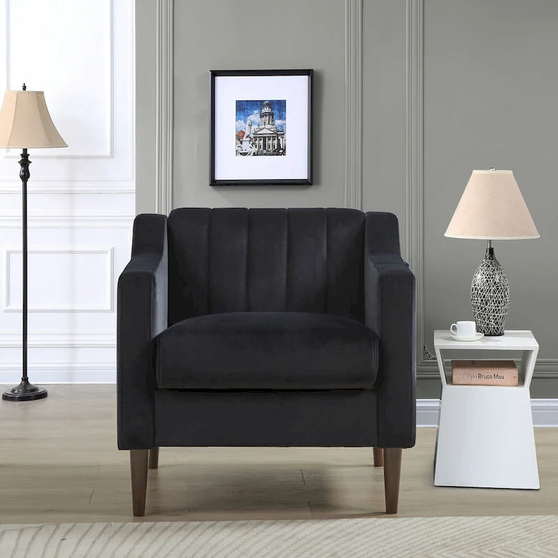 White / Blue / Green / Black Tufted Upholstered Accent Chair, Single Seat