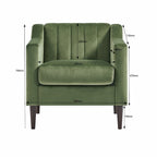 White / Blue / Green / Black Tufted Upholstered Accent Chair, Single Seat
