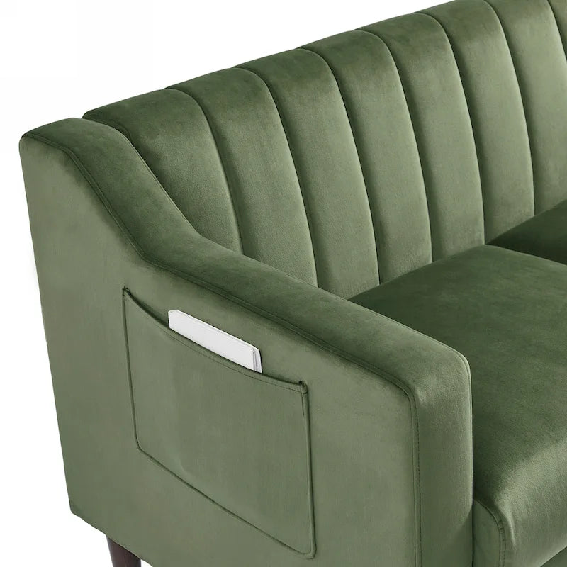 White / Blue / Green / Black Tufted Upholstered Accent Chair, Single Seat