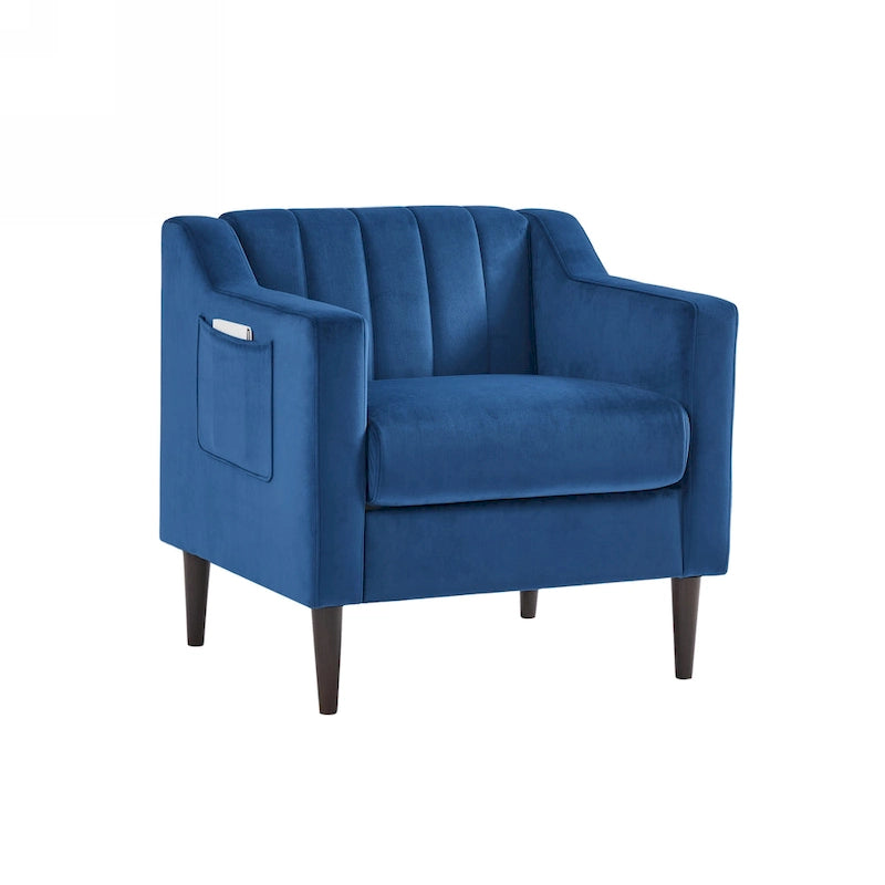 White / Blue / Green / Black Tufted Upholstered Accent Chair, Single Seat