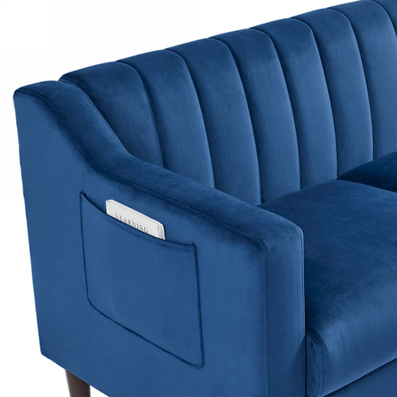 White / Blue / Green / Black Tufted Upholstered Accent Chair, Single Seat