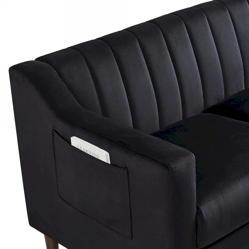 White / Blue / Green / Black Tufted Upholstered Accent Chair, Single Seat