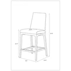 Chaise d'appoint moderne en similicuir blanc/gris et noir/gris avec base en bois, lot de 2
