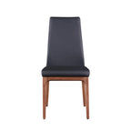 Chaise d'appoint moderne en similicuir blanc/gris et noir/gris avec base en bois, lot de 2
