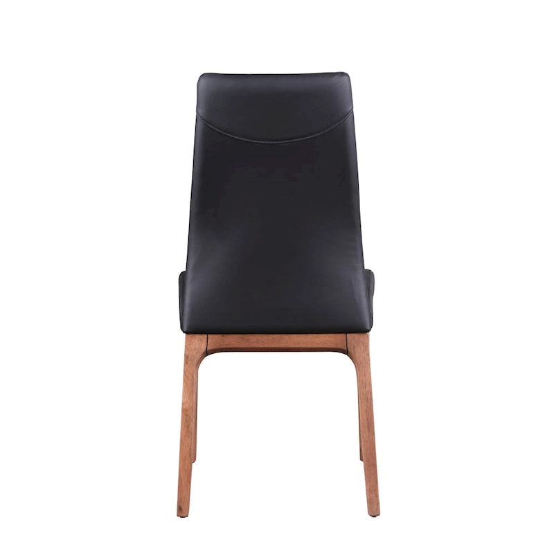 Chaise d'appoint moderne en similicuir blanc/gris et noir/gris avec base en bois, lot de 2