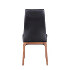 Chaise d'appoint moderne en similicuir blanc/gris et noir/gris avec base en bois, lot de 2