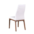 Chaise d'appoint moderne en similicuir blanc/gris et noir/gris avec base en bois, lot de 2