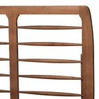 Ash Walnut Spindle Headboard Platform Bed, Full/Queen/King