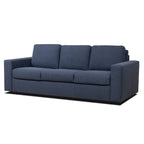 Canapé-lit Queen 2 places bleu marine / ivoire de 208 cm avec matelas en mousse à mémoire de forme de 12,7 cm