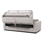 Canapé-lit Queen 2 places bleu marine / ivoire de 208 cm avec matelas en mousse à mémoire de forme de 12,7 cm