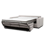 Canapé-lit Queen 2 places bleu marine / ivoire de 208 cm avec matelas en mousse à mémoire de forme de 12,7 cm