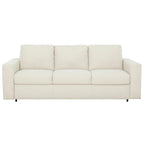 Canapé-lit Queen 2 places bleu marine / ivoire de 208 cm avec matelas en mousse à mémoire de forme de 12,7 cm