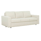 Canapé-lit Queen 2 places bleu marine / ivoire de 208 cm avec matelas en mousse à mémoire de forme de 12,7 cm