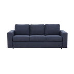 Canapé-lit Queen 2 places bleu marine / ivoire de 208 cm avec matelas en mousse à mémoire de forme de 12,7 cm