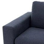 Canapé-lit Queen 2 places bleu marine / ivoire de 208 cm avec matelas en mousse à mémoire de forme de 12,7 cm