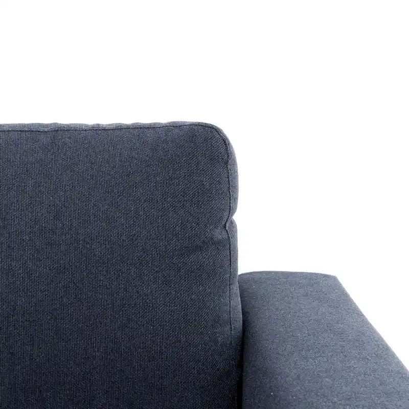 Canapé-lit Queen 2 places bleu marine / ivoire de 208 cm avec matelas en mousse à mémoire de forme de 12,7 cm