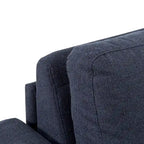 Canapé-lit Queen 2 places bleu marine / ivoire de 208 cm avec matelas en mousse à mémoire de forme de 12,7 cm