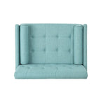 Mid-Century Modern Club Chair, Dark Gray / Light Gray / Blue, Fabric, Single Seat