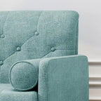 Mid-Century Modern Club Chair, Dark Gray / Light Gray / Blue, Fabric, Single Seat