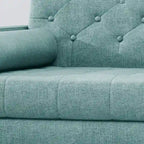 Mid-Century Modern Club Chair, Dark Gray / Light Gray / Blue, Fabric, Single Seat