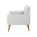 Mid-Century Modern Club Chair, Dark Gray / Light Gray / Blue, Fabric, Single Seat