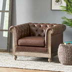 Castalia Chesterfield Tufted Club Chair by Christopher Knight Home - 39.00  L x 33.50  W x 28.00  H