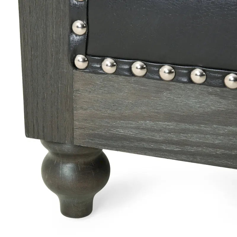 Fauteuil Club Chesterfield Capitonné Bicolore, Similicuir / Tissu, 1 Place