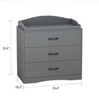 Timechee 35.4 W 35.4 H Changing Table Dresser