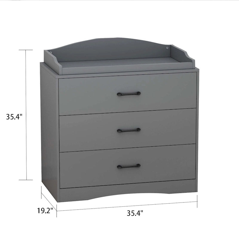 Timechee 35.4 W 35.4 H Changing Table Dresser