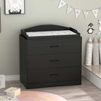 Commode à langer 3 tiroirs Blanche / Noire / Grise, pour utilisateur unique