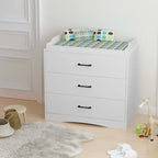 Commode à langer 3 tiroirs Blanche / Noire / Grise, pour utilisateur unique