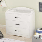 Commode à langer 3 tiroirs Blanche / Noire / Grise, pour utilisateur unique
