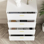 White 4-Drawer Chest, Single-User Storage Dresser