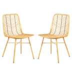 Handmade Natural Rattan Dining Chairs (Set Of 2) by East at Main
