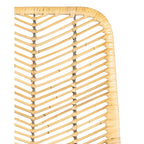Chaise de salle à manger en rotin naturel, style côtier, lot de 2
