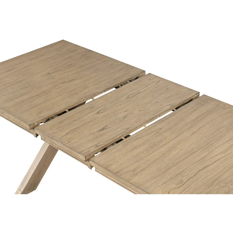 Ensemble de salle à manger extensible en pin glacé marron 6 pièces – Table, 4 chaises et banc, peut accueillir jusqu'à 8 personnes