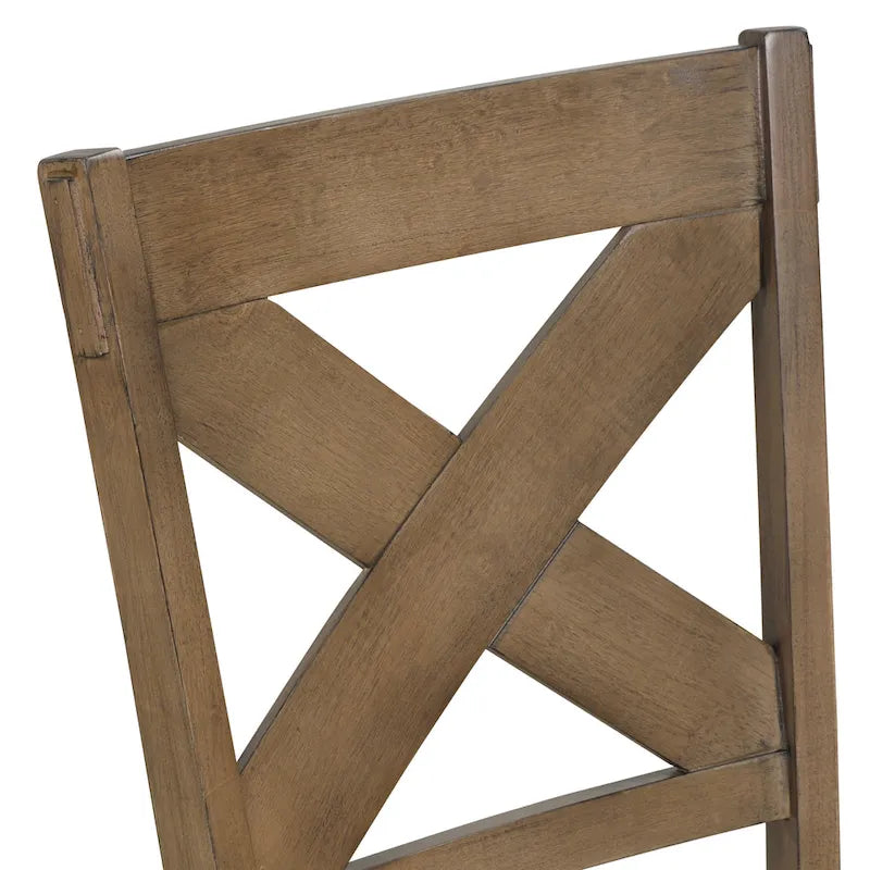 Ensemble de salle à manger extensible en pin glacé marron 6 pièces – Table, 4 chaises et banc, peut accueillir jusqu'à 8 personnes