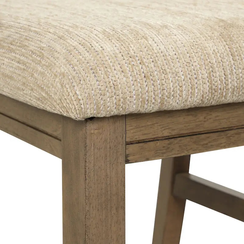 Ensemble de salle à manger extensible en pin glacé marron 6 pièces – Table, 4 chaises et banc, peut accueillir jusqu'à 8 personnes