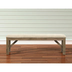 Ensemble de salle à manger extensible en pin glacé marron 6 pièces – Table, 4 chaises et banc, peut accueillir jusqu'à 8 personnes