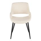 Chaise de salle à manger du milieu du siècle en similicuir gris / métal noir, lot de 2