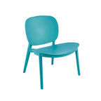 Chaise de salle à manger en plastique PP bleu / beige / gris, lot de 2, intérieur et extérieur