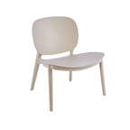 Chaise de salle à manger en plastique PP bleu / beige / gris, lot de 2, intérieur et extérieur