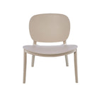 Chaise de salle à manger en plastique PP bleu / beige / gris, lot de 2, intérieur et extérieur