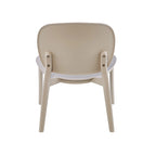 Chaise de salle à manger en plastique PP bleu / beige / gris, lot de 2, intérieur et extérieur