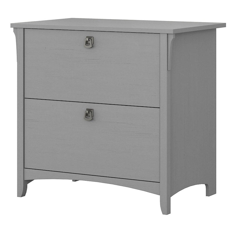 Grey Mission-Style 2-Drawer Lateral File Cabinet for 1 User