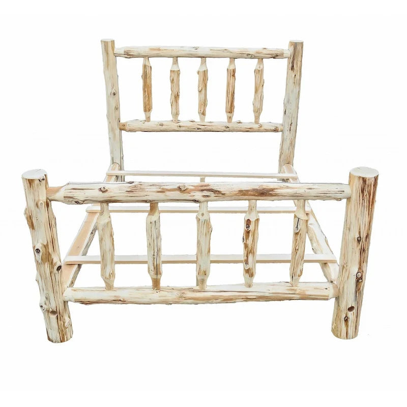 Rustic Natural Cedar Log Bed, California King, 1-Person – Rustic/Natural Cedar