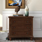 3-Drawer End Table, Blue/Brown/Black, Single