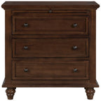 3-Drawer End Table, Blue/Brown/Black, Single