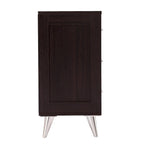 White/Walnut/Espresso Mid-Century 3-Drawer Nightstand, Single